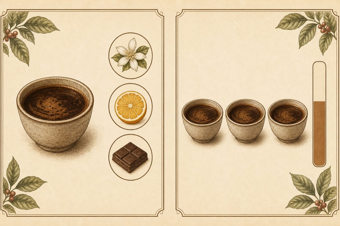 杯測可以寫花香水果這類描述，也可以留下品質印象
