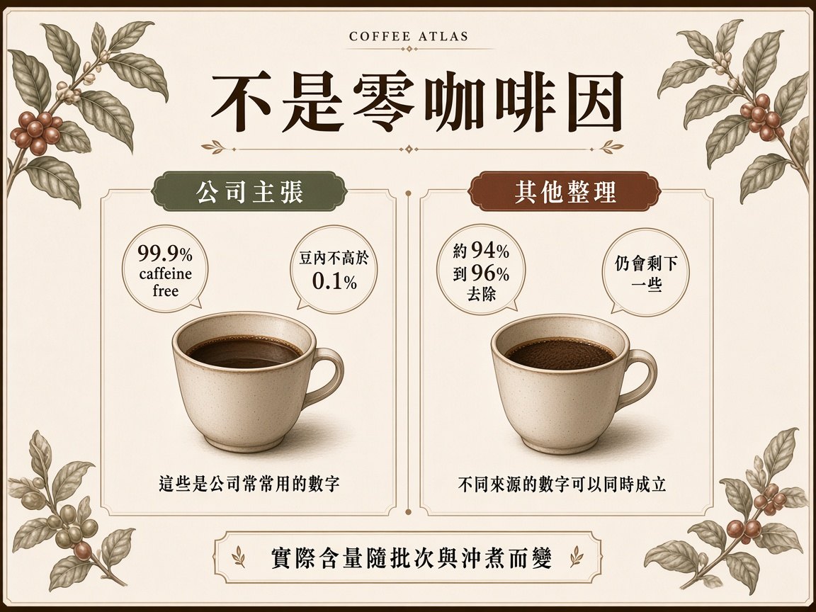 公司主張與其他來源的去除率不同，低因咖啡仍會剩下少量咖啡因