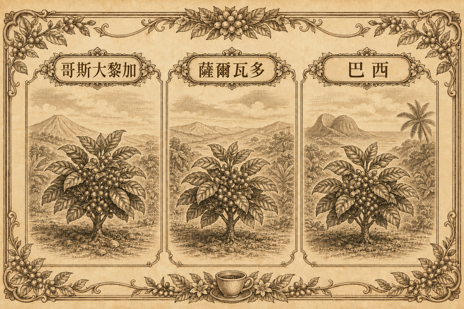 Villa Sarchi、Pacas、卡杜拉三個波旁矮生突變分開發現